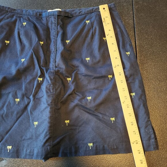 LIZGOLF Skirt Skort Tennis Pickleball Golf Navy Blue Palm Trees Pockets Lined 14 - Picture 11 of 11